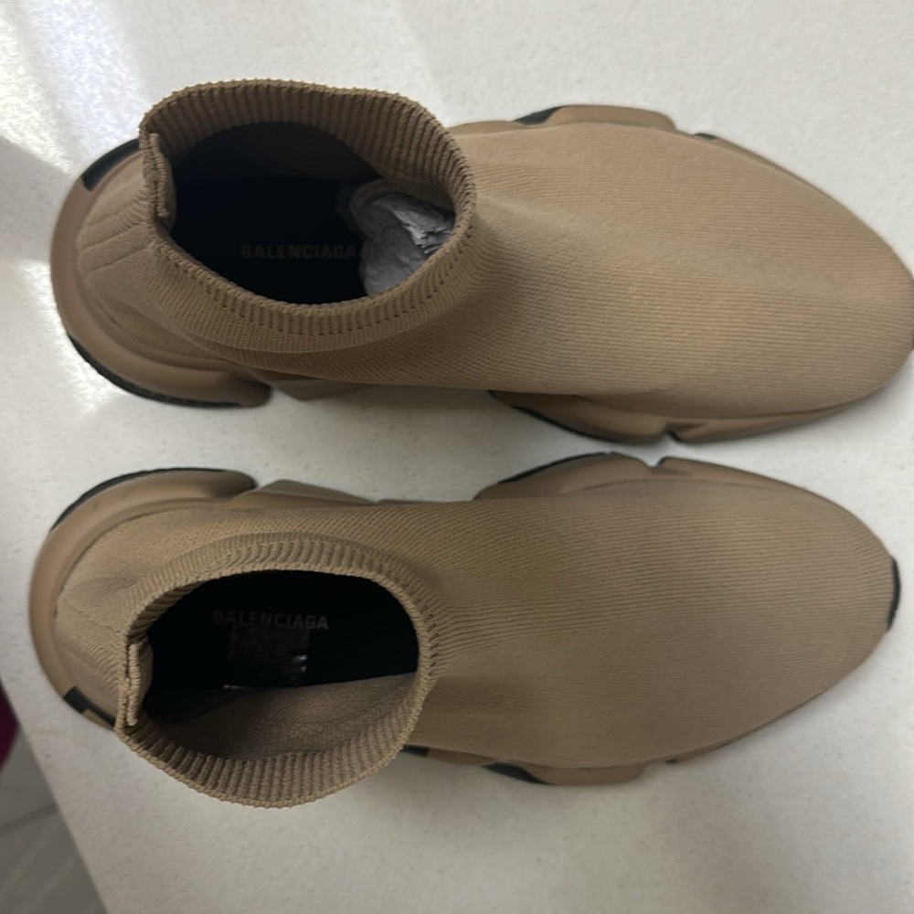 Balenciaga Women's Tan Sock Sneakers - Picture 5 of 5